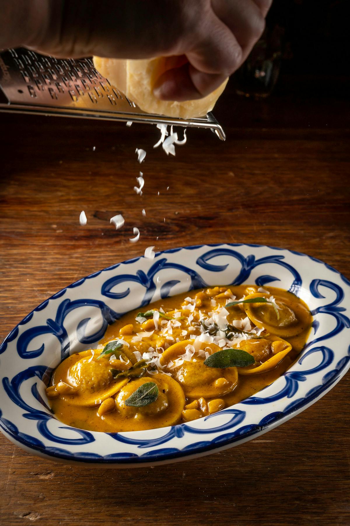 a plate of food filled with pasta