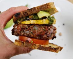 a sandwich cut in half