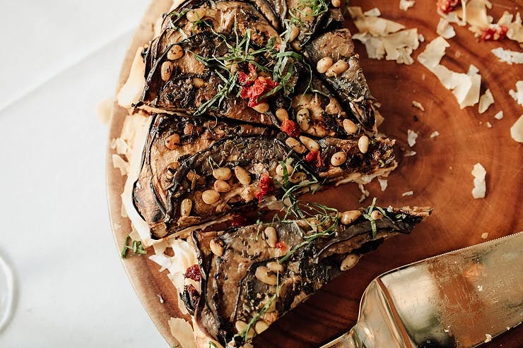 a plate of food on a table