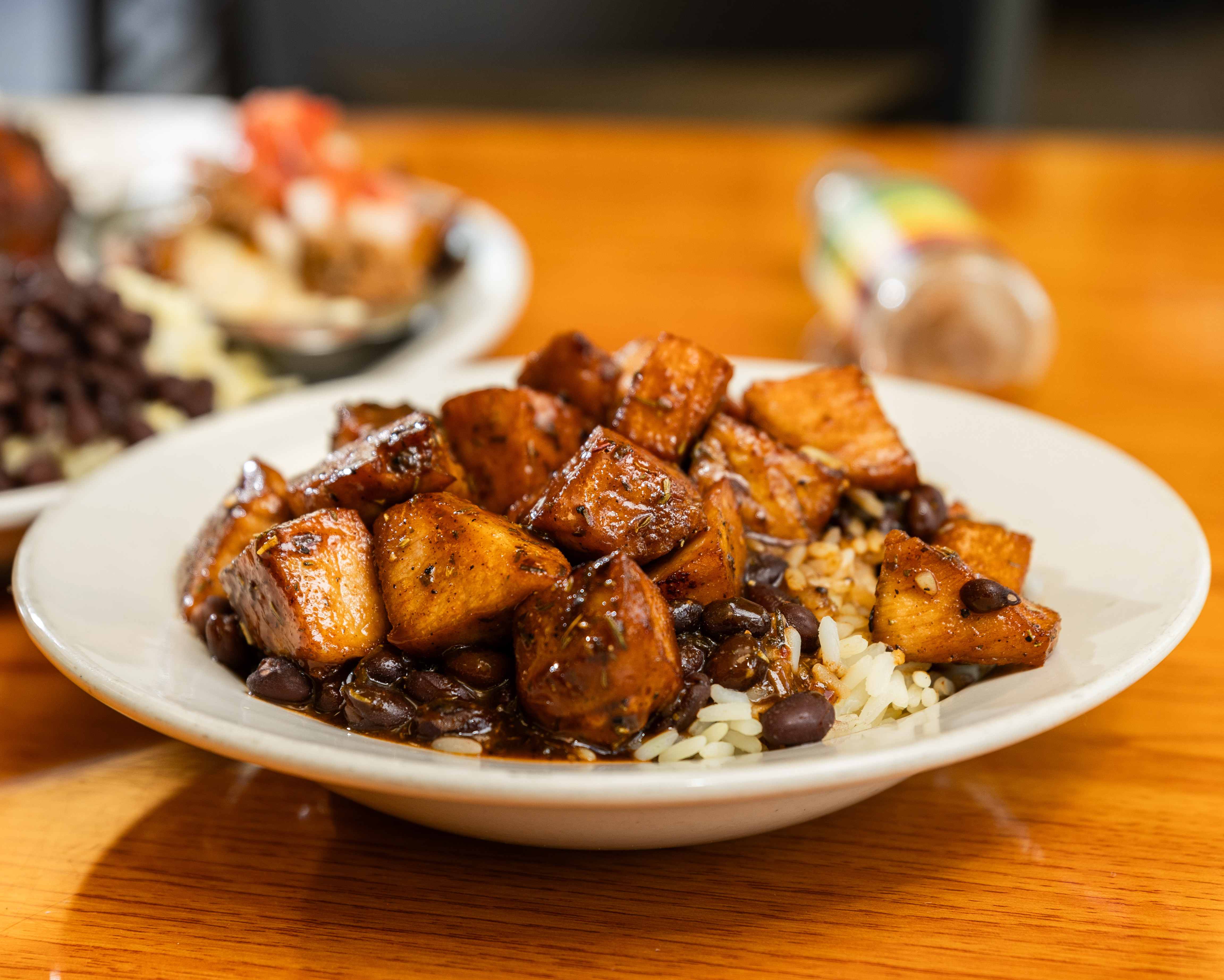 a plate of food on a table