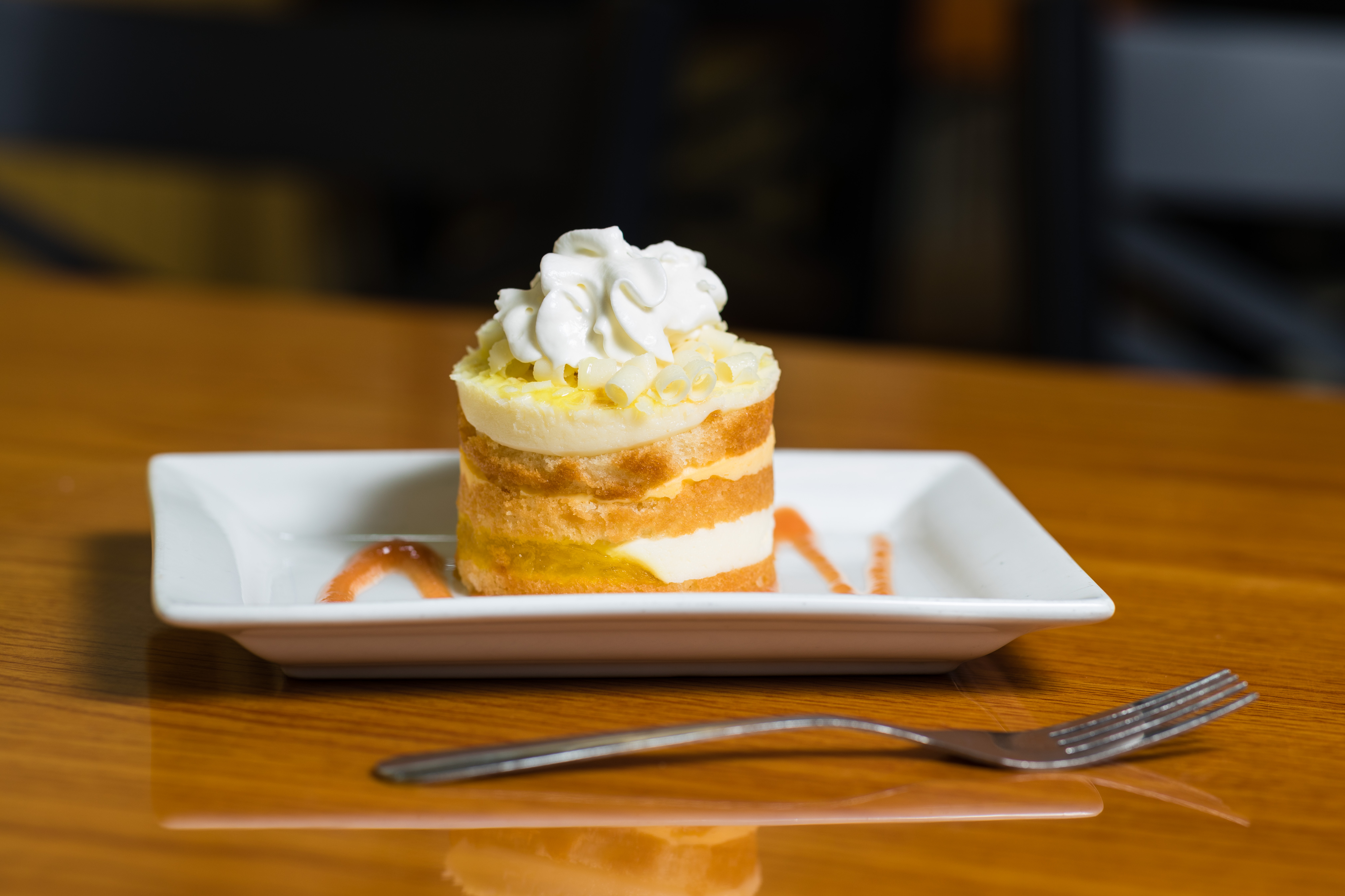 a piece of cake sitting on top of a table