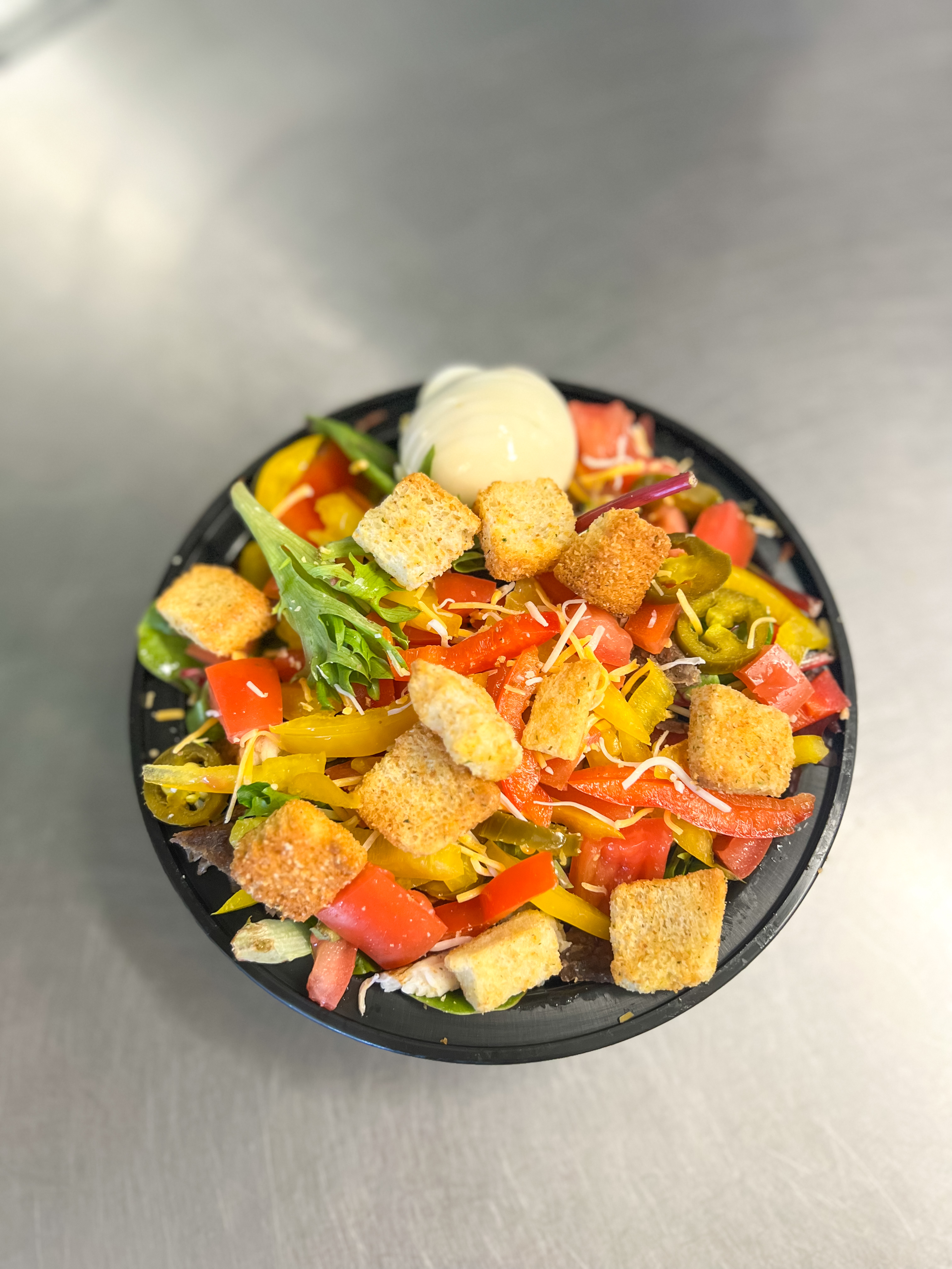 a plate of food with broccoli