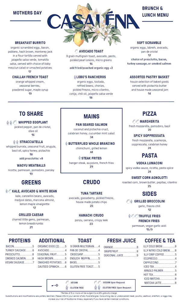 Mother s Day Menus Casal na Coastal Mediterranean Restaurant In mother-s-day-menus-casal-na-coastal-mediterranean-restaurant-in