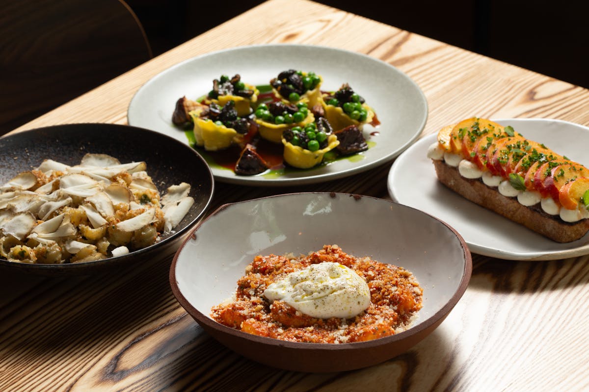 a plate of food on a table
