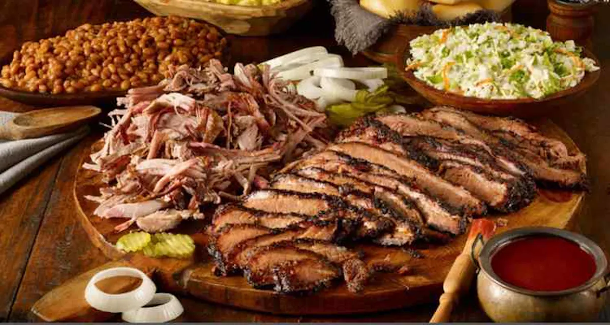 a table full of food