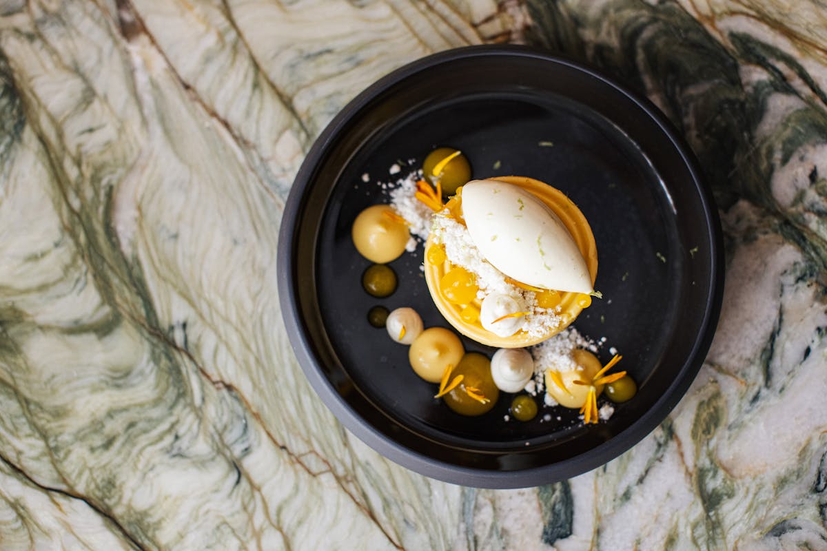 a bowl of food on a plate