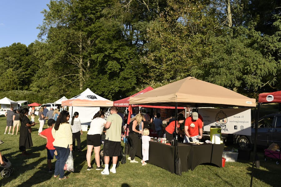 Trumbull Farmers' Market Grumpy Dumpling Co. Asian Restaurant in