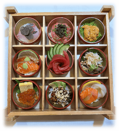 a box filled with different types of food