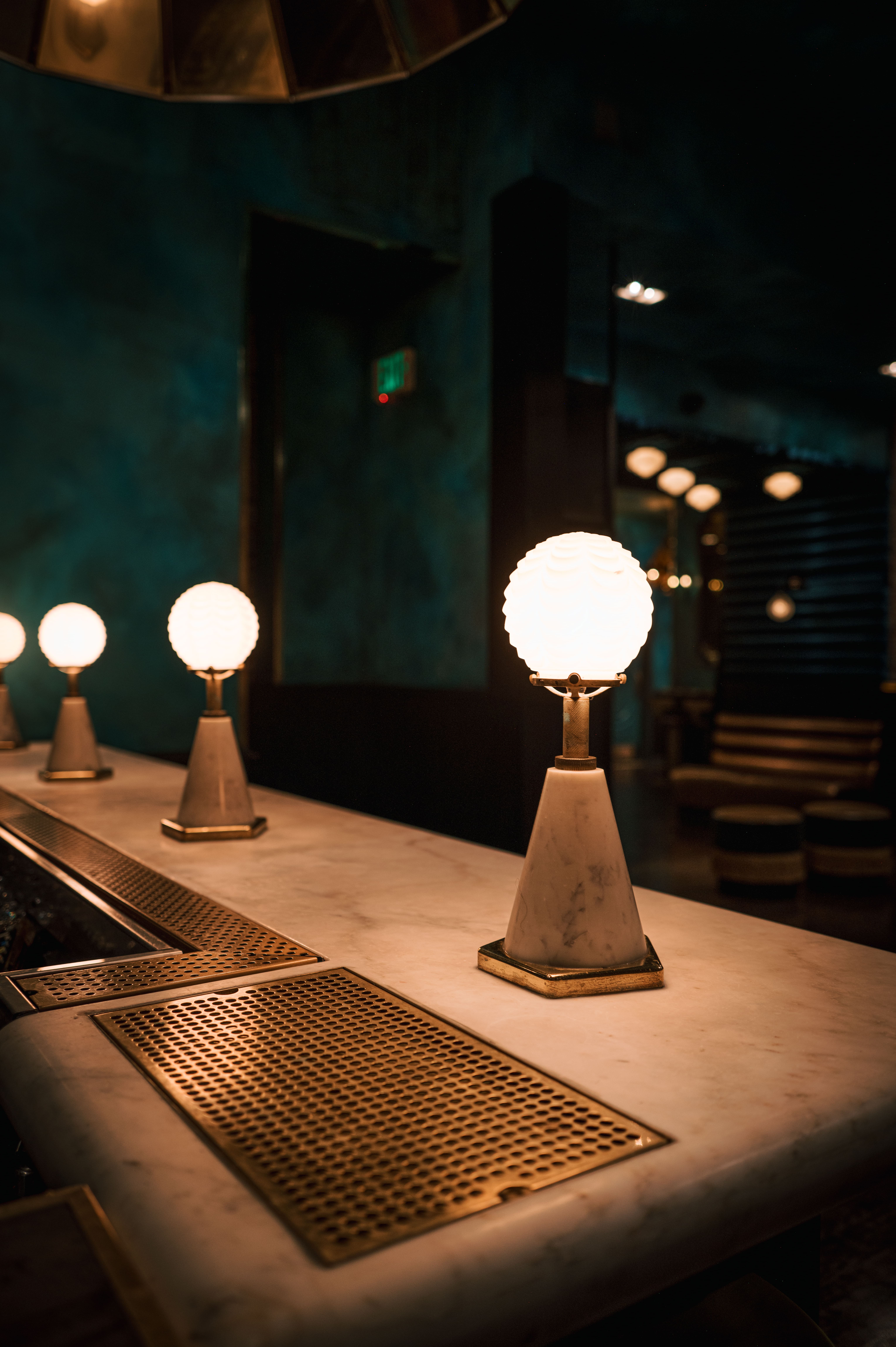 a lamp that is sitting on a table