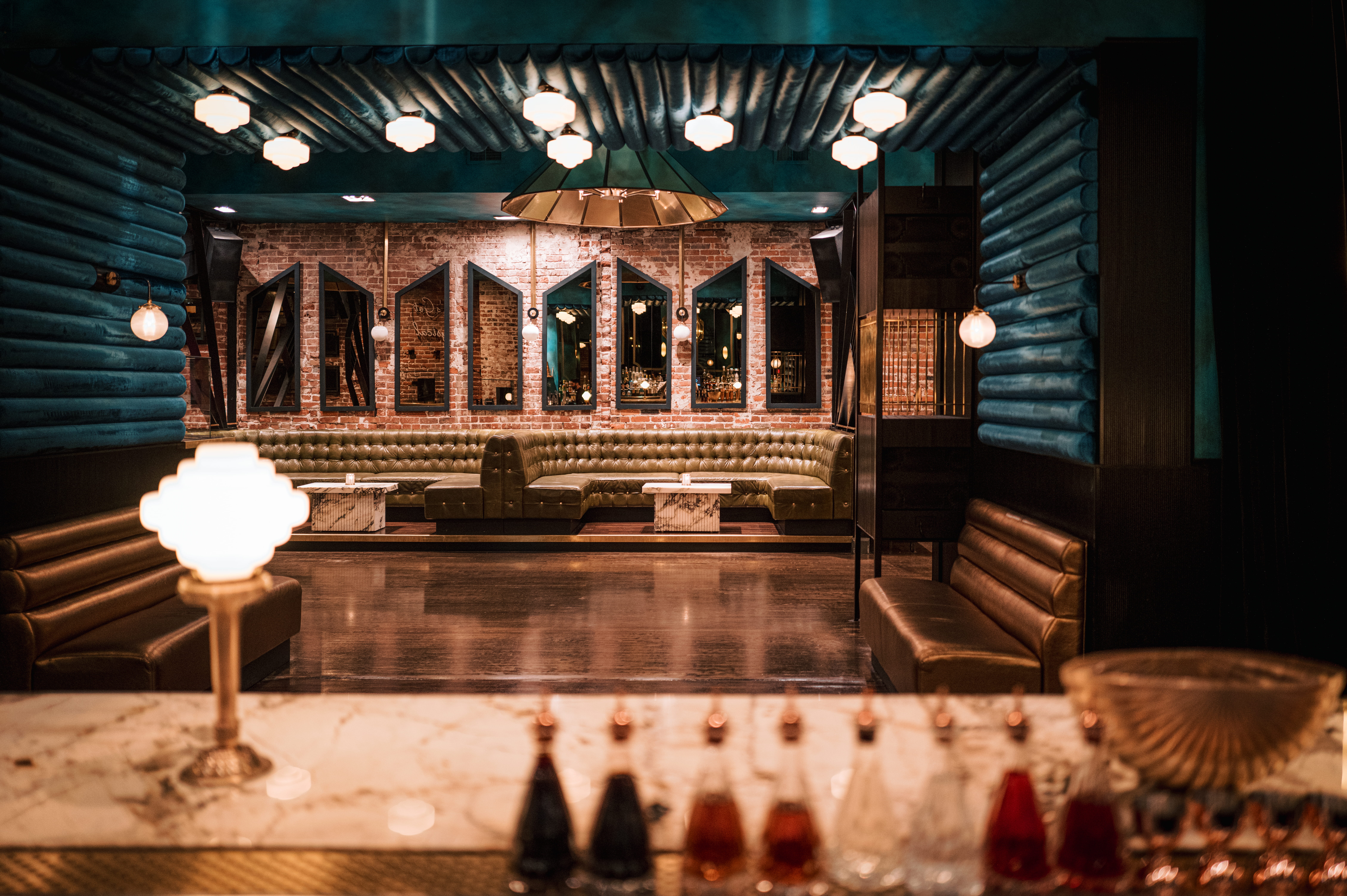 a glass display case