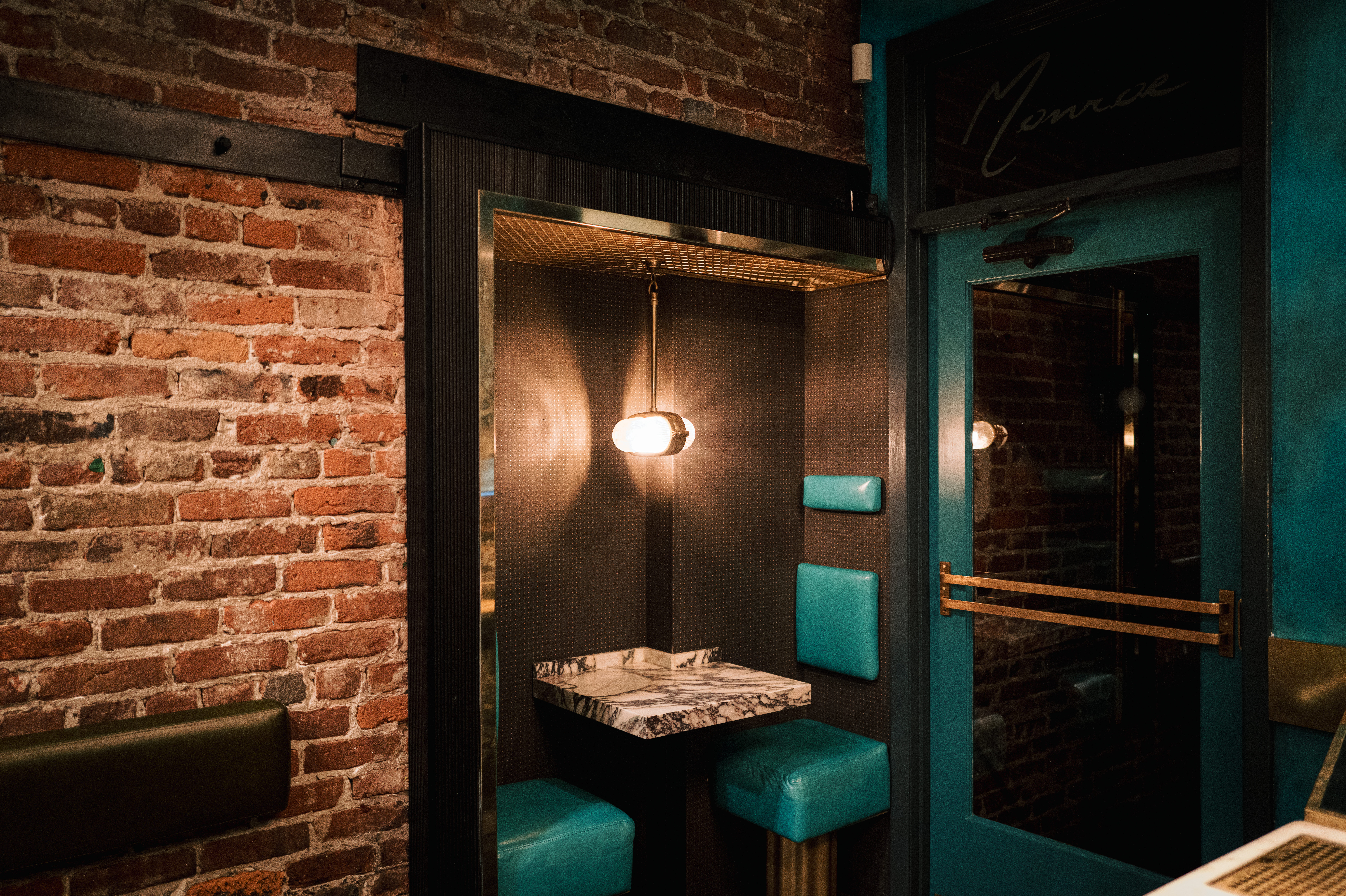 a close up of a brick building