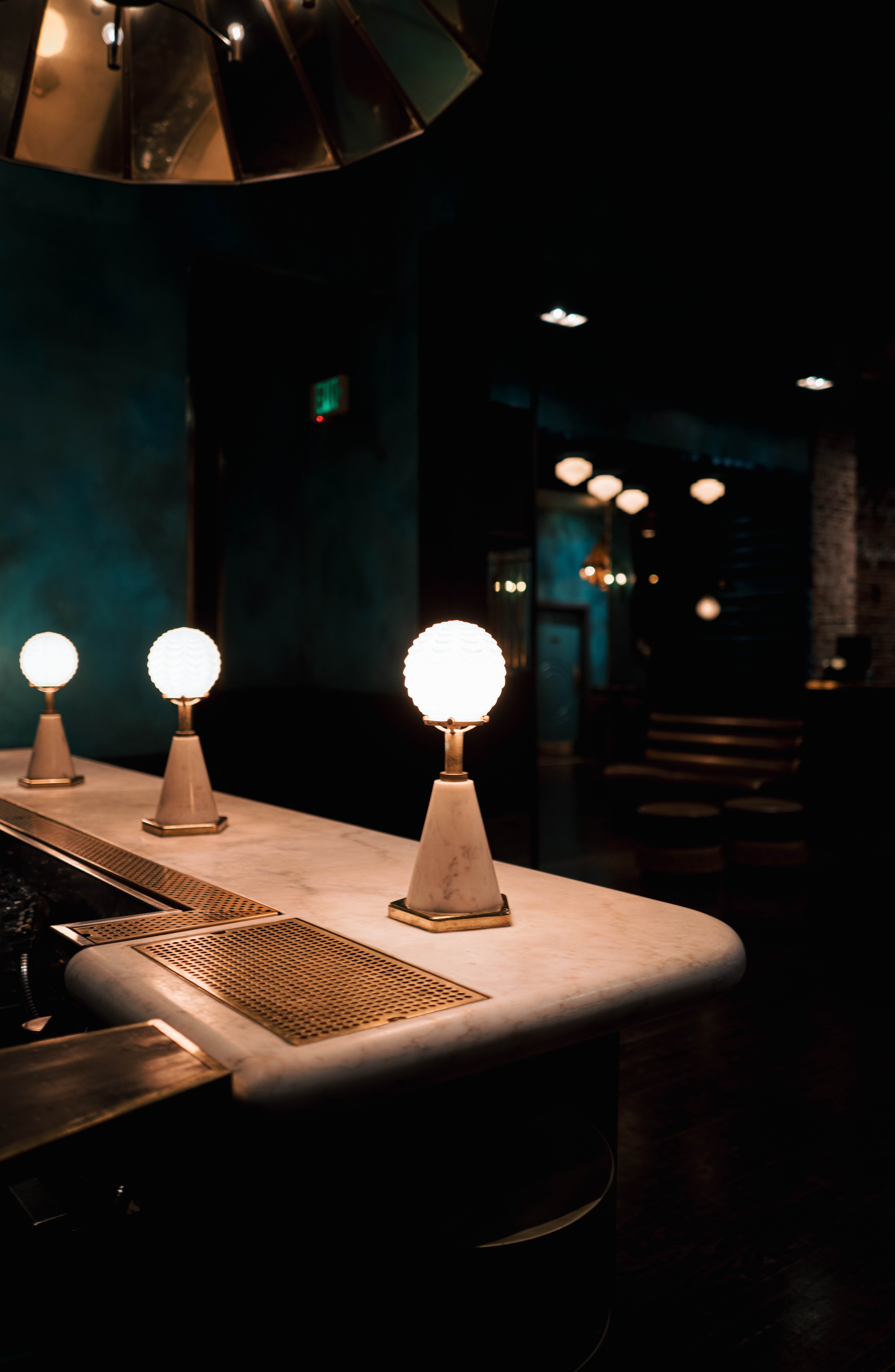 a lamp that is sitting on a table