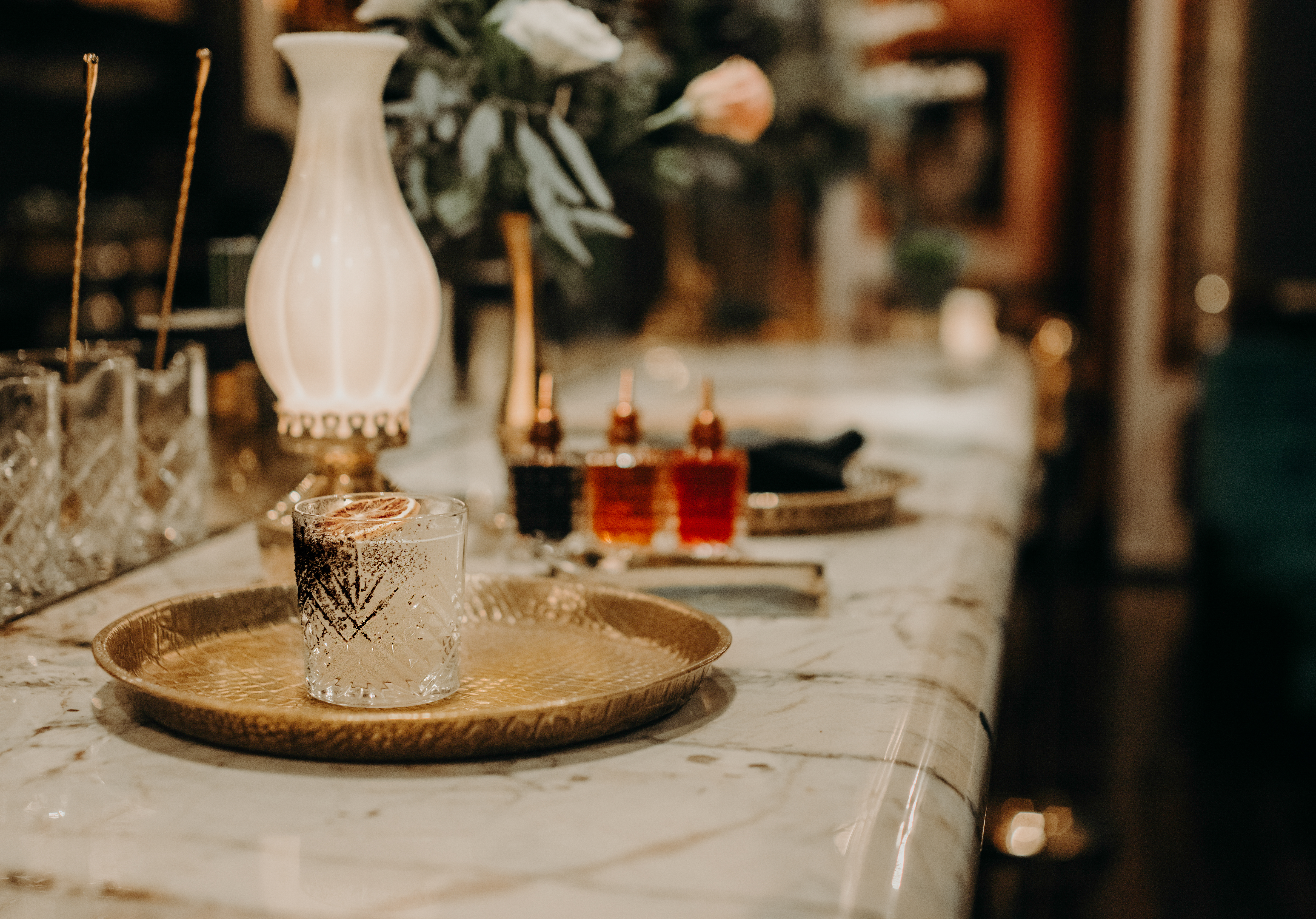 a vase sitting on a table