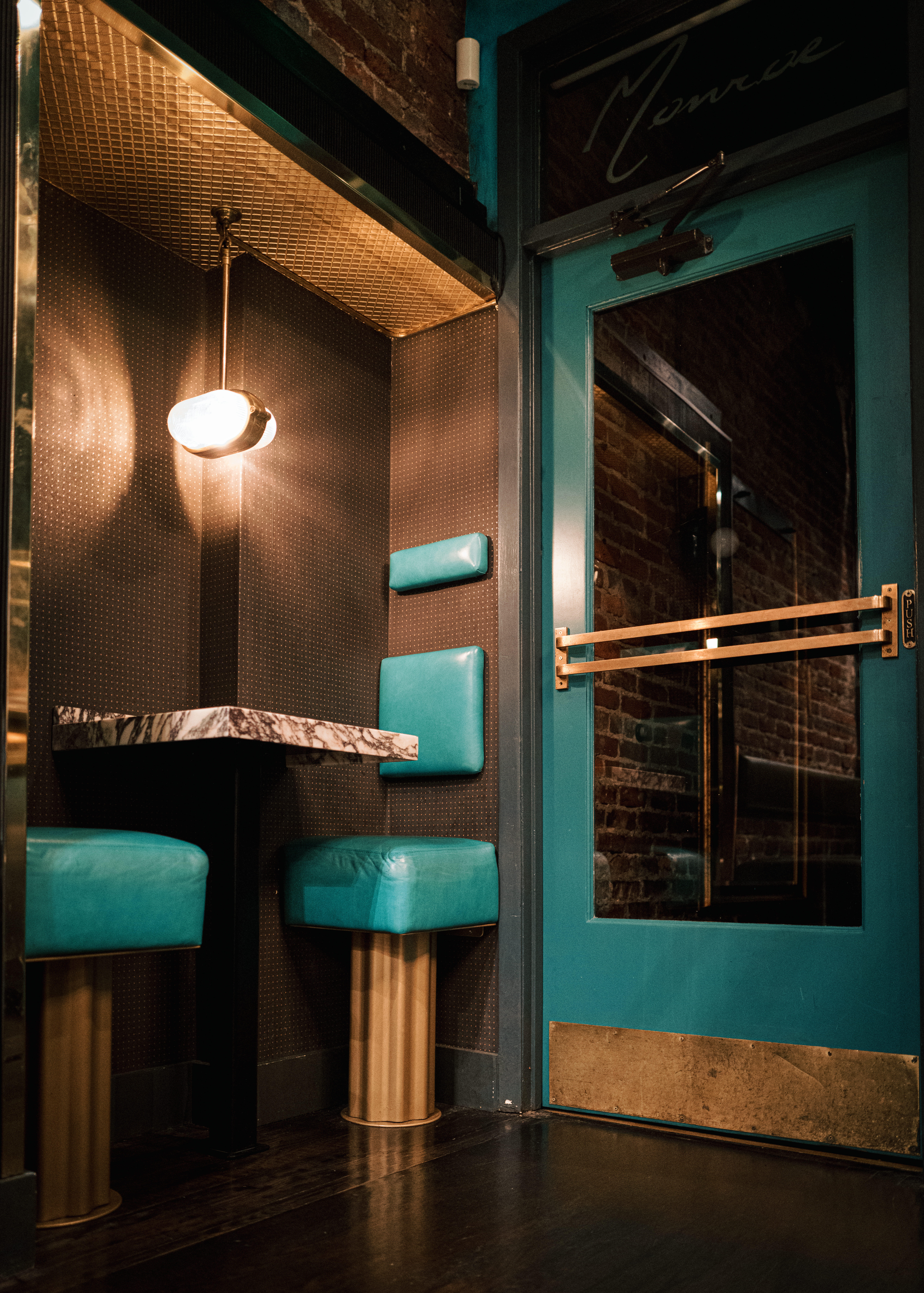 a room with a sink and a window