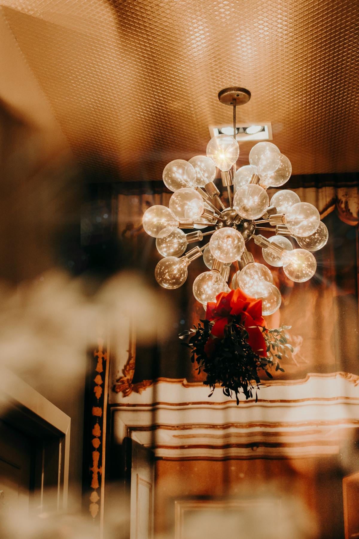 a vase of flowers on a table