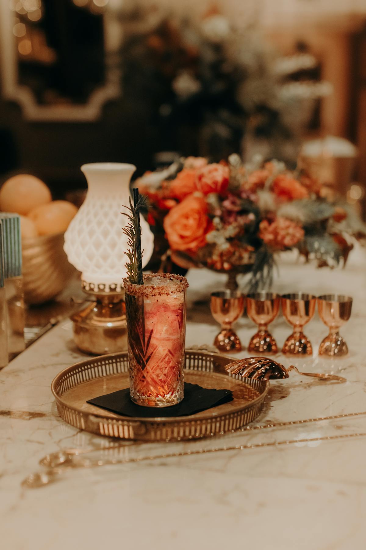 a vase of flowers on a table