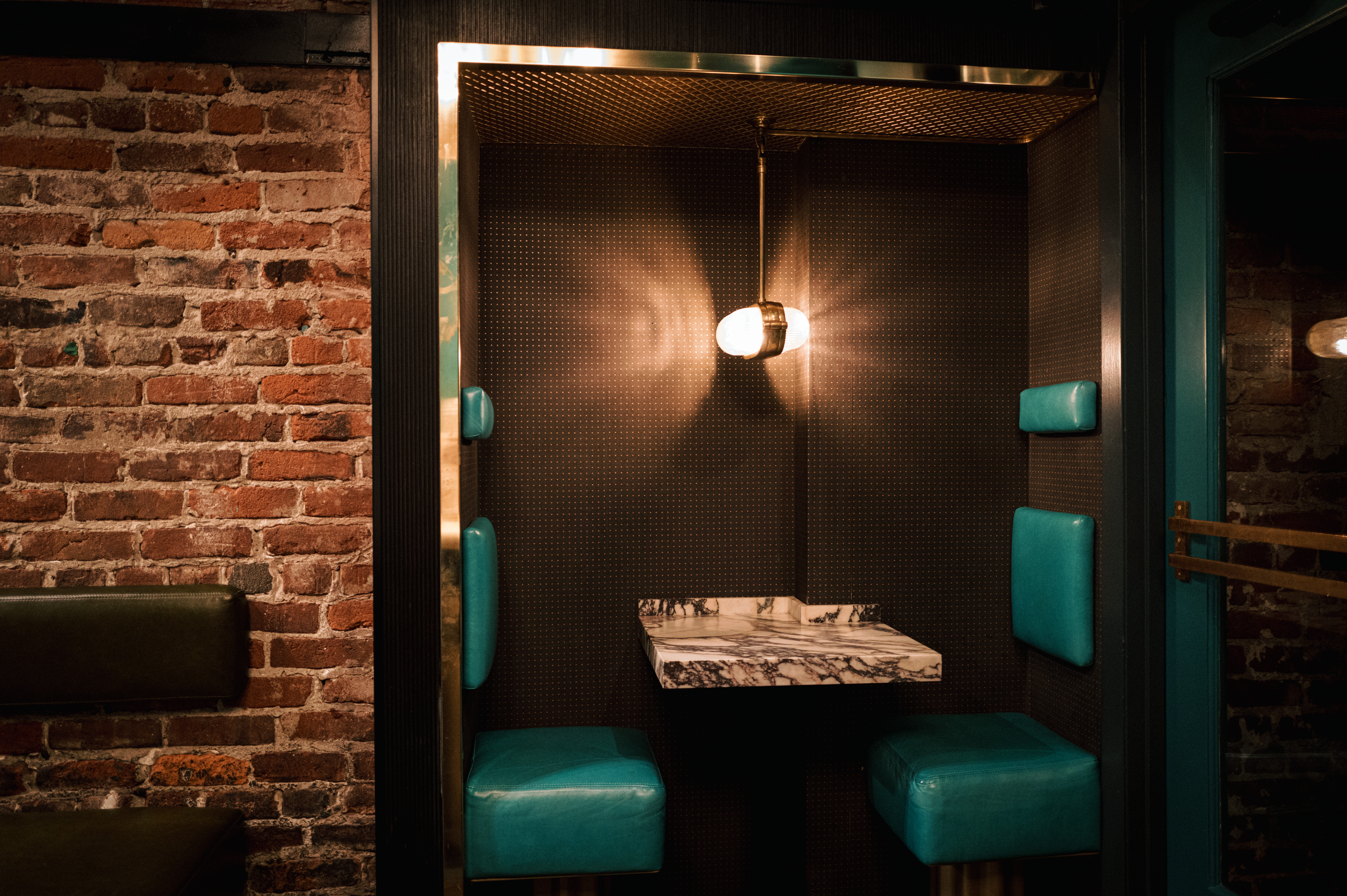 a close up of a brick wall