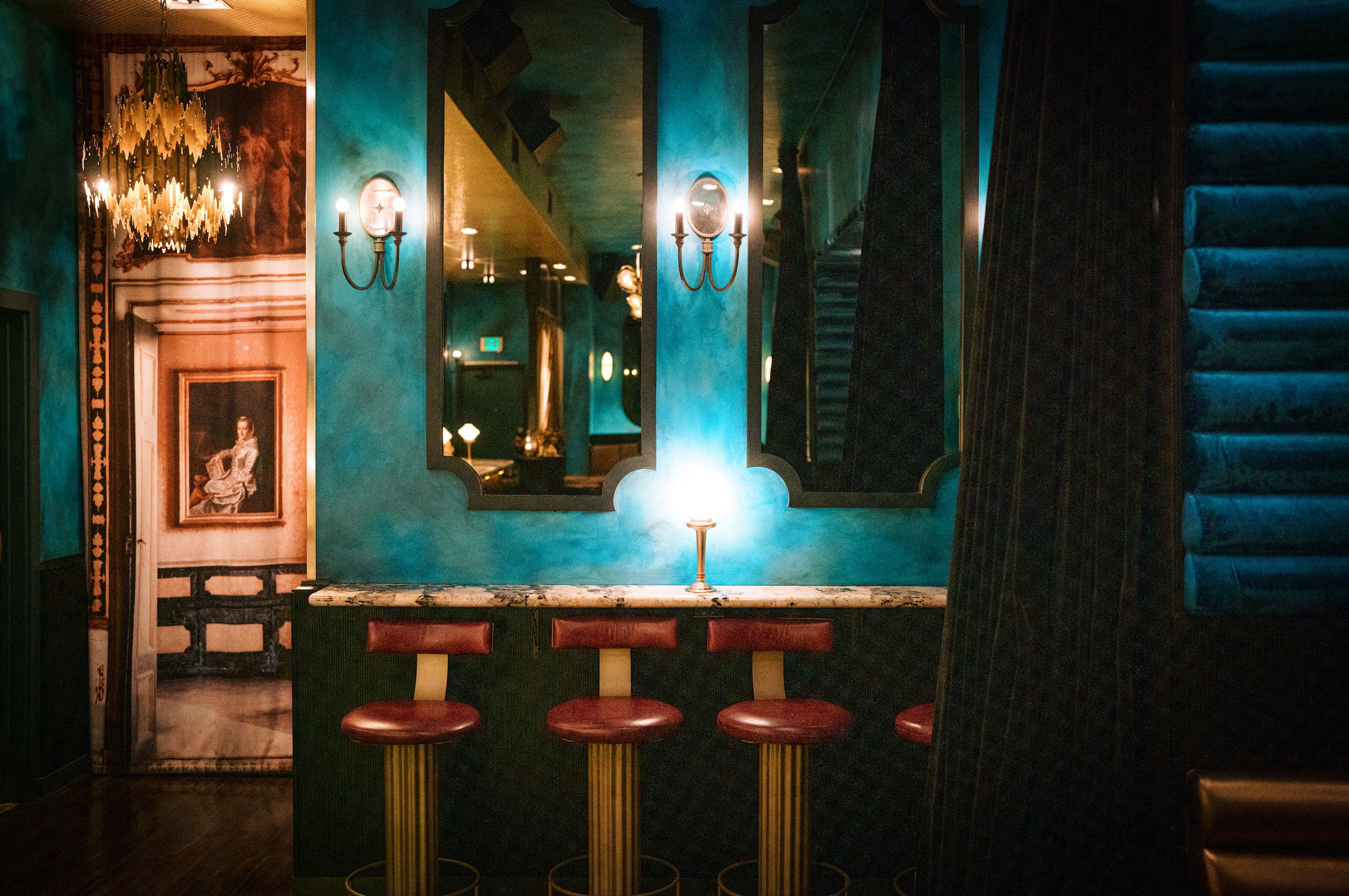 a double door in a room