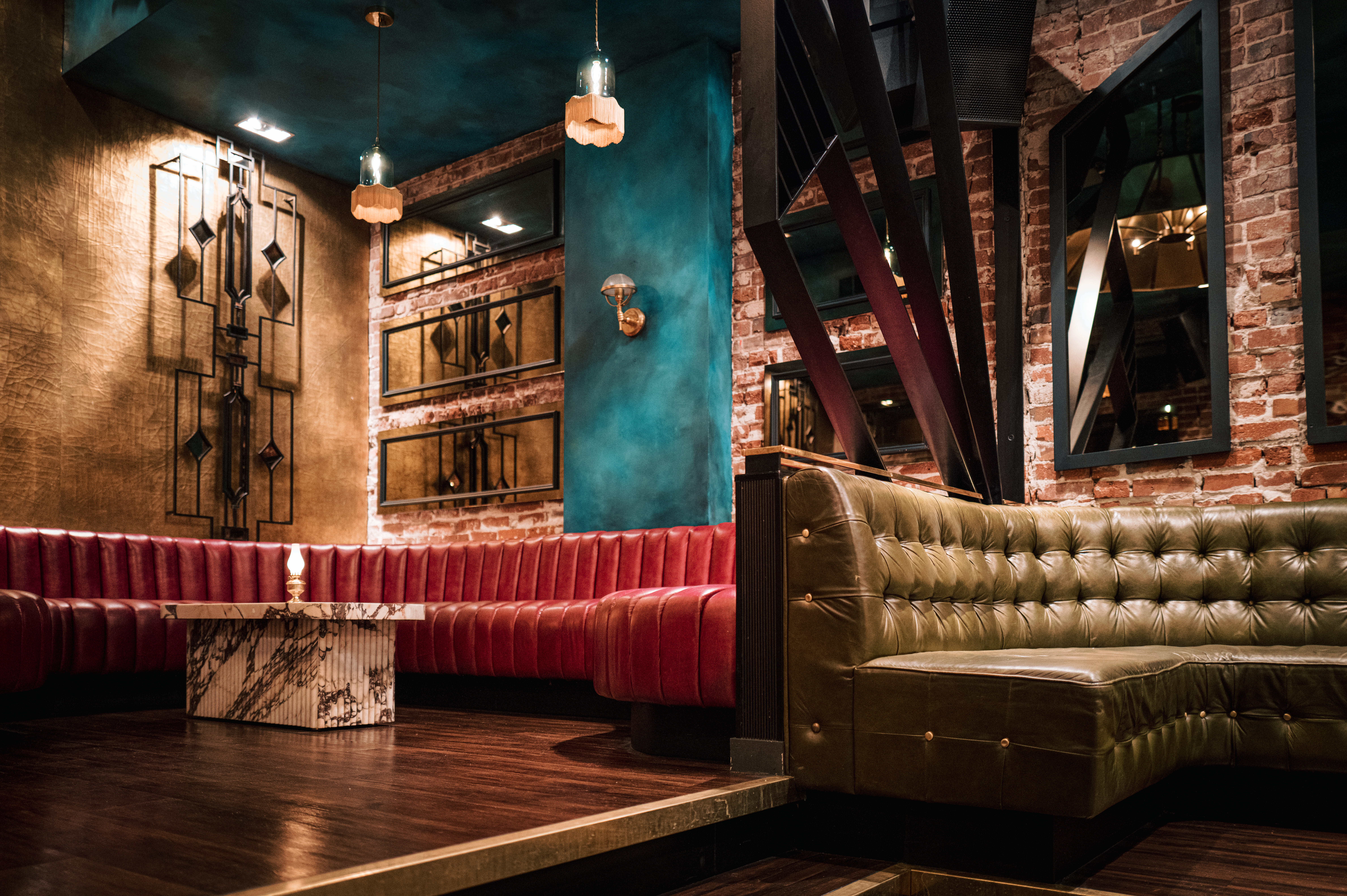 a close up of a brick building