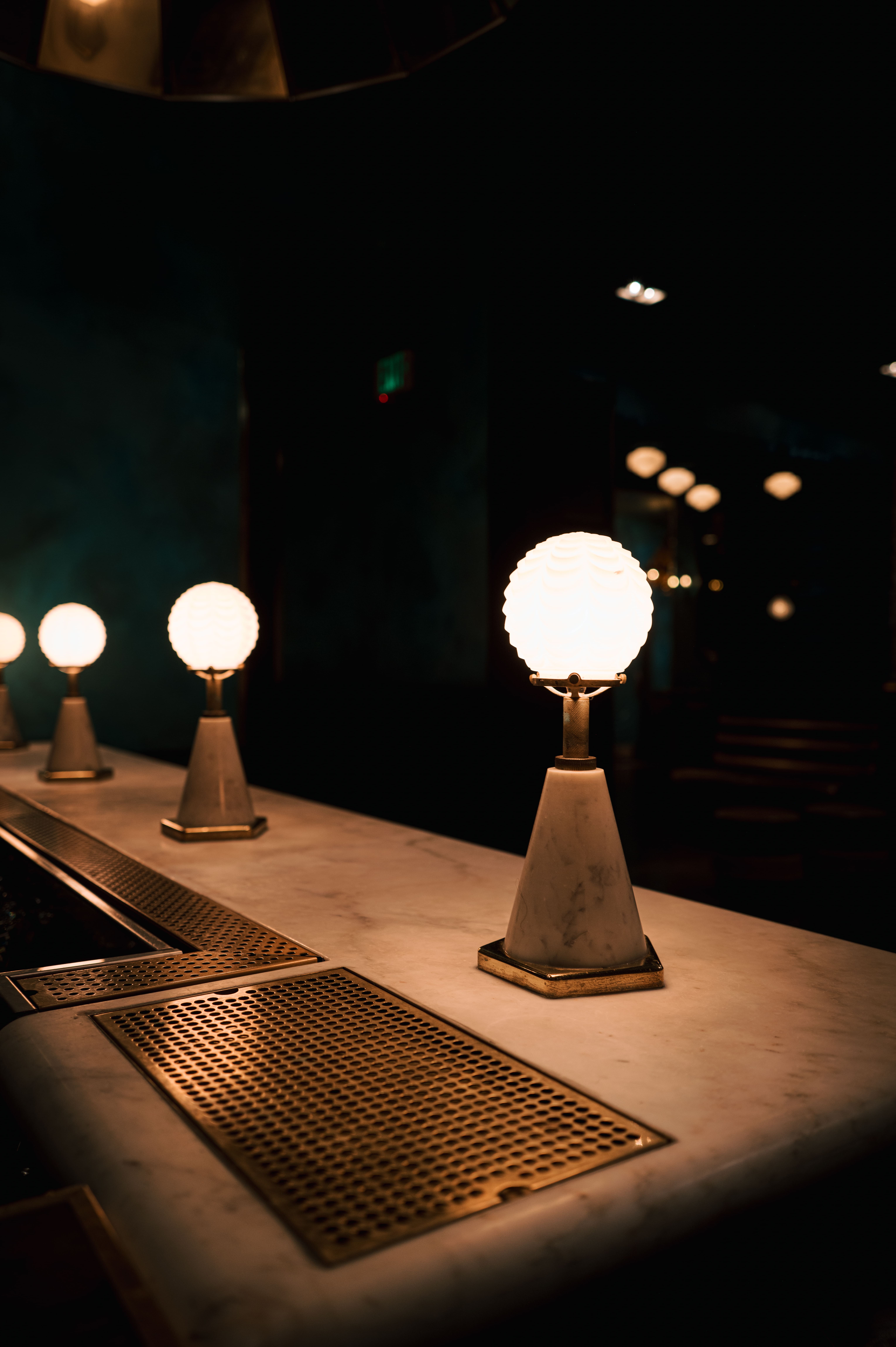 a lamp that is sitting on a table