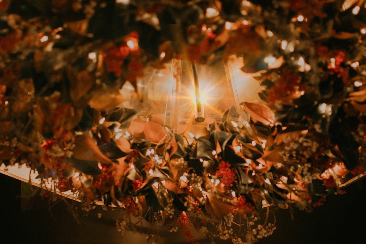 a large crowd at night