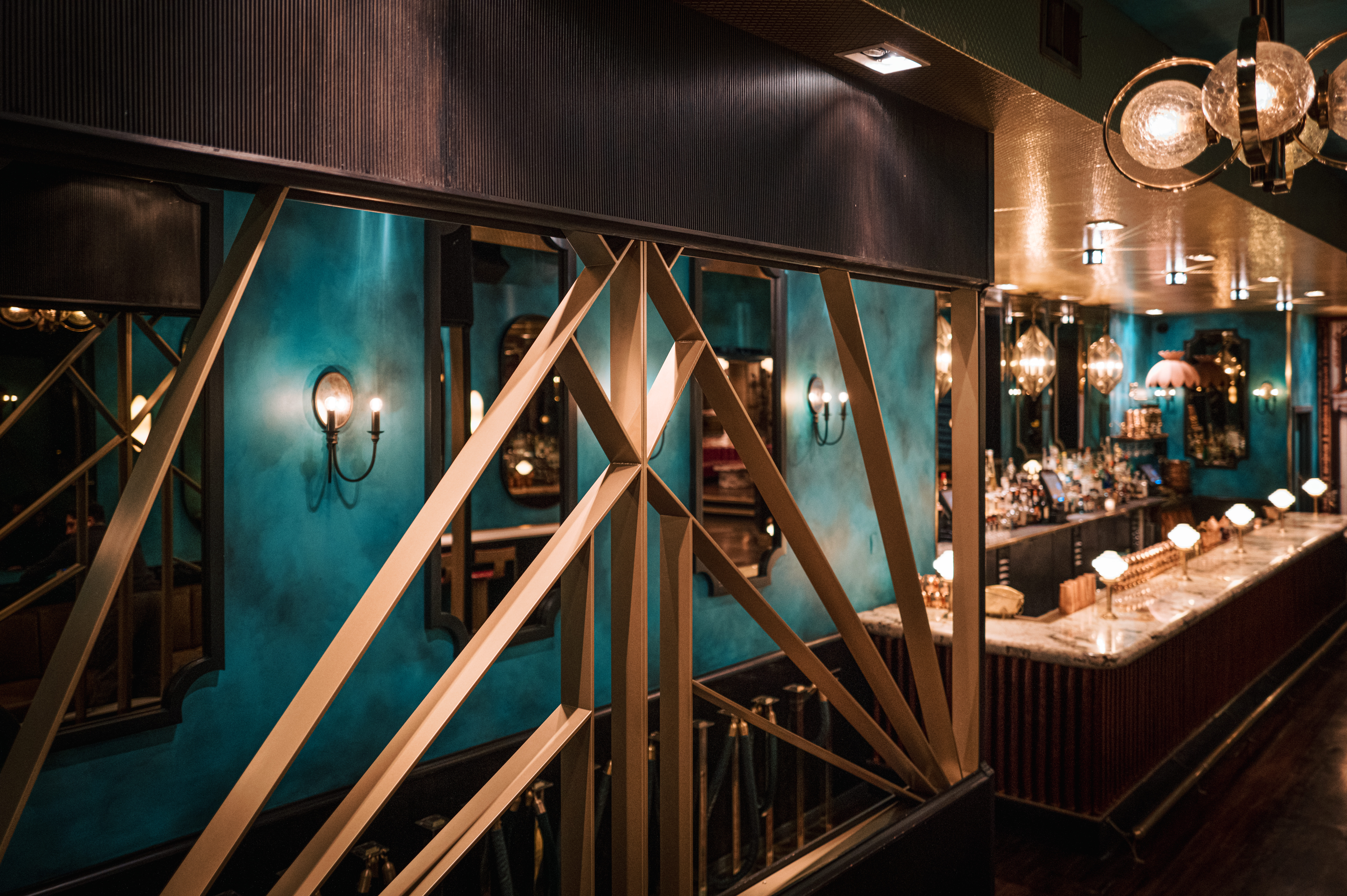 a group of people performing on a counter