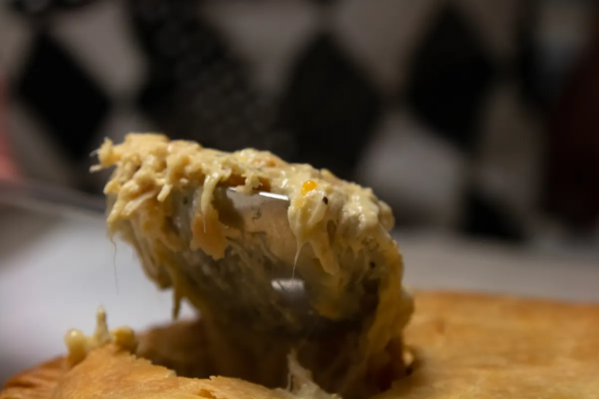 a close up of a piece of cake on a plate