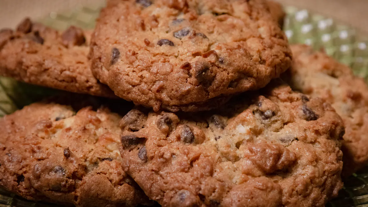 a close up of food
