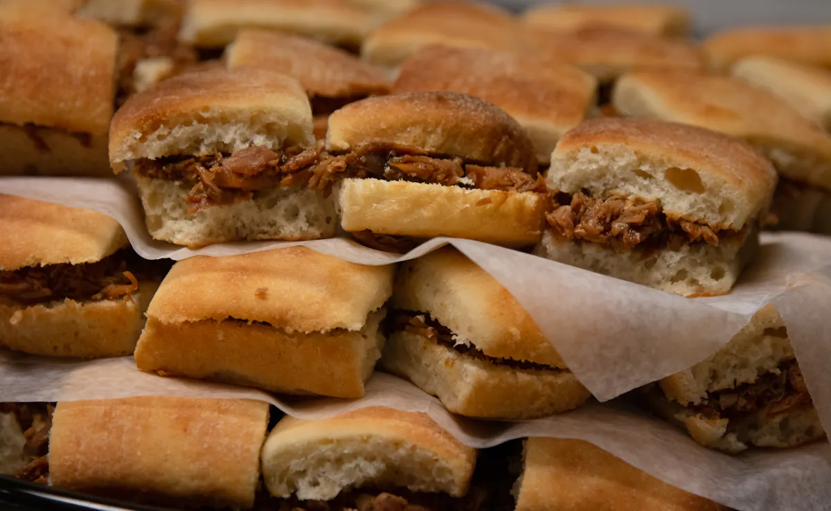a close up of a sandwich