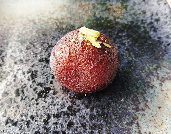 a close up of food