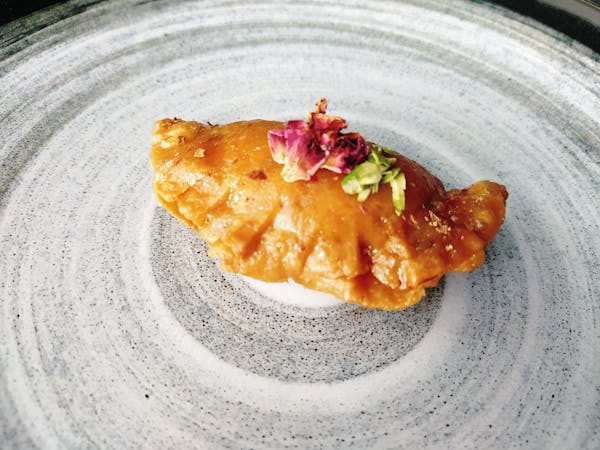 a piece of food on a plate