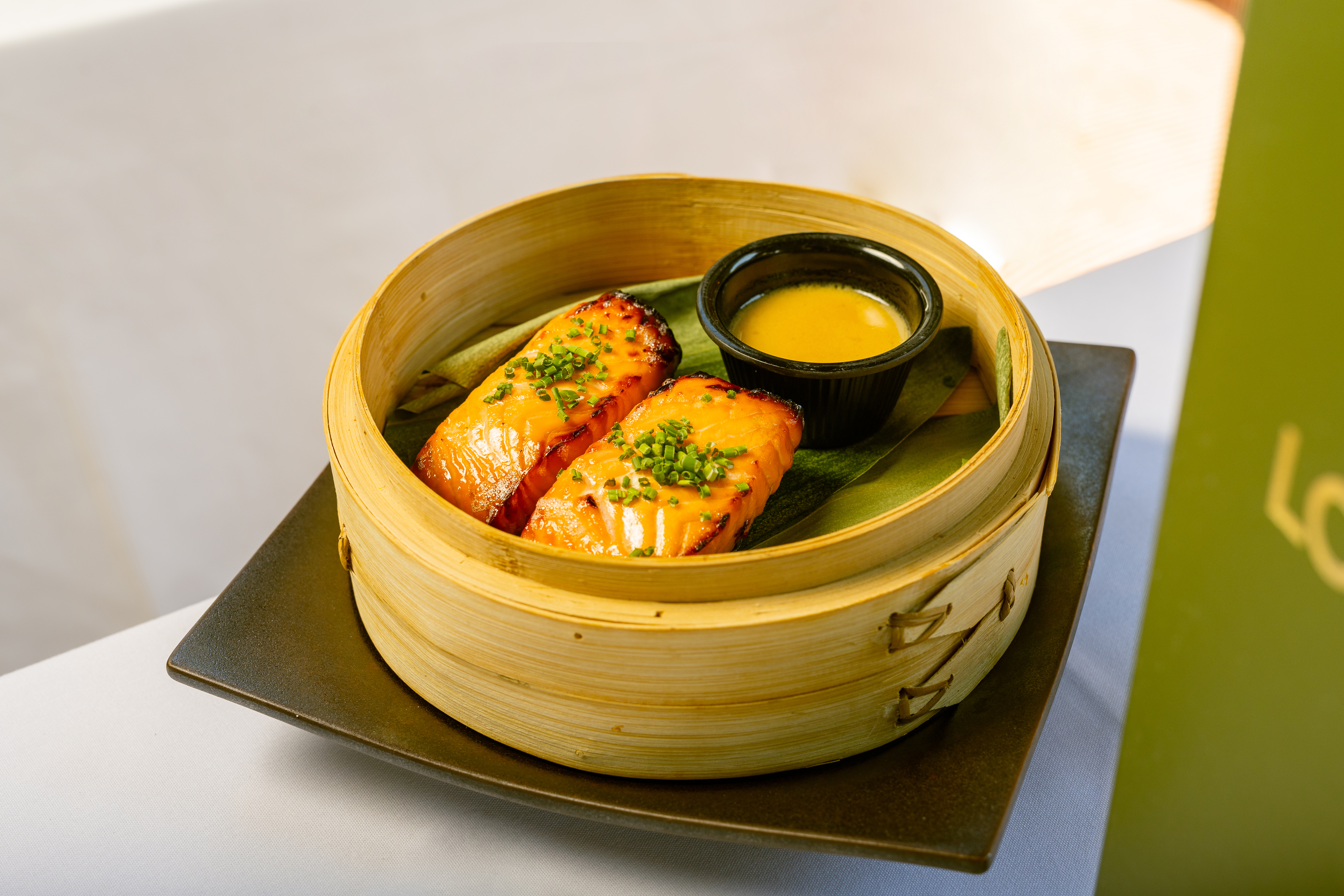 Yuzu miso glazed salmon at Lo Kee