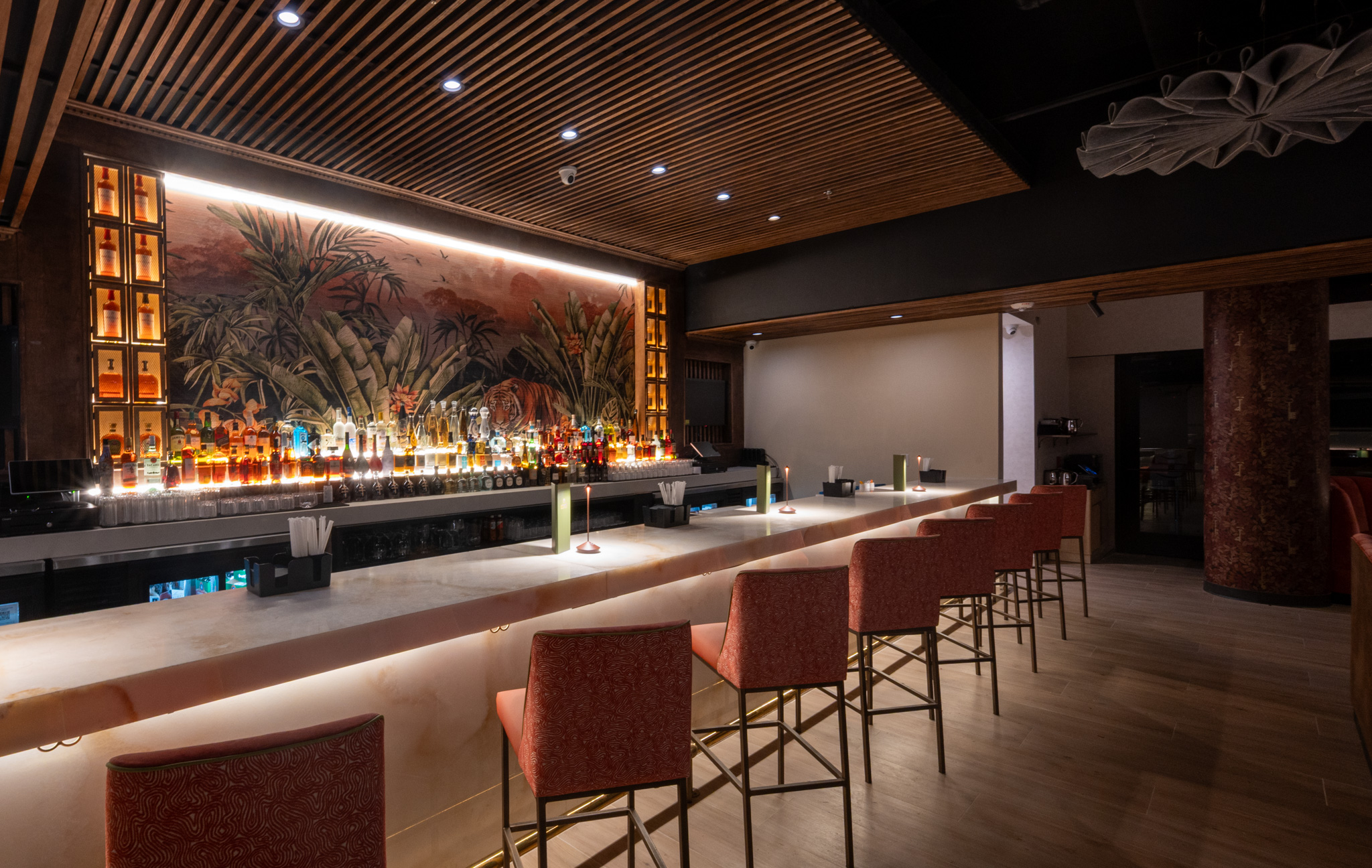 bar area at lo kee, perfect for cocktails, Atlanta