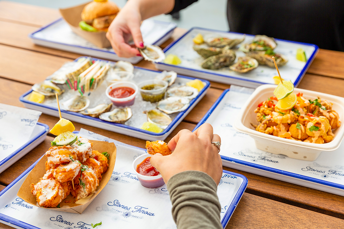 Menus for Stones Throw waterfront restaurant and bar, located in Tampa, FL