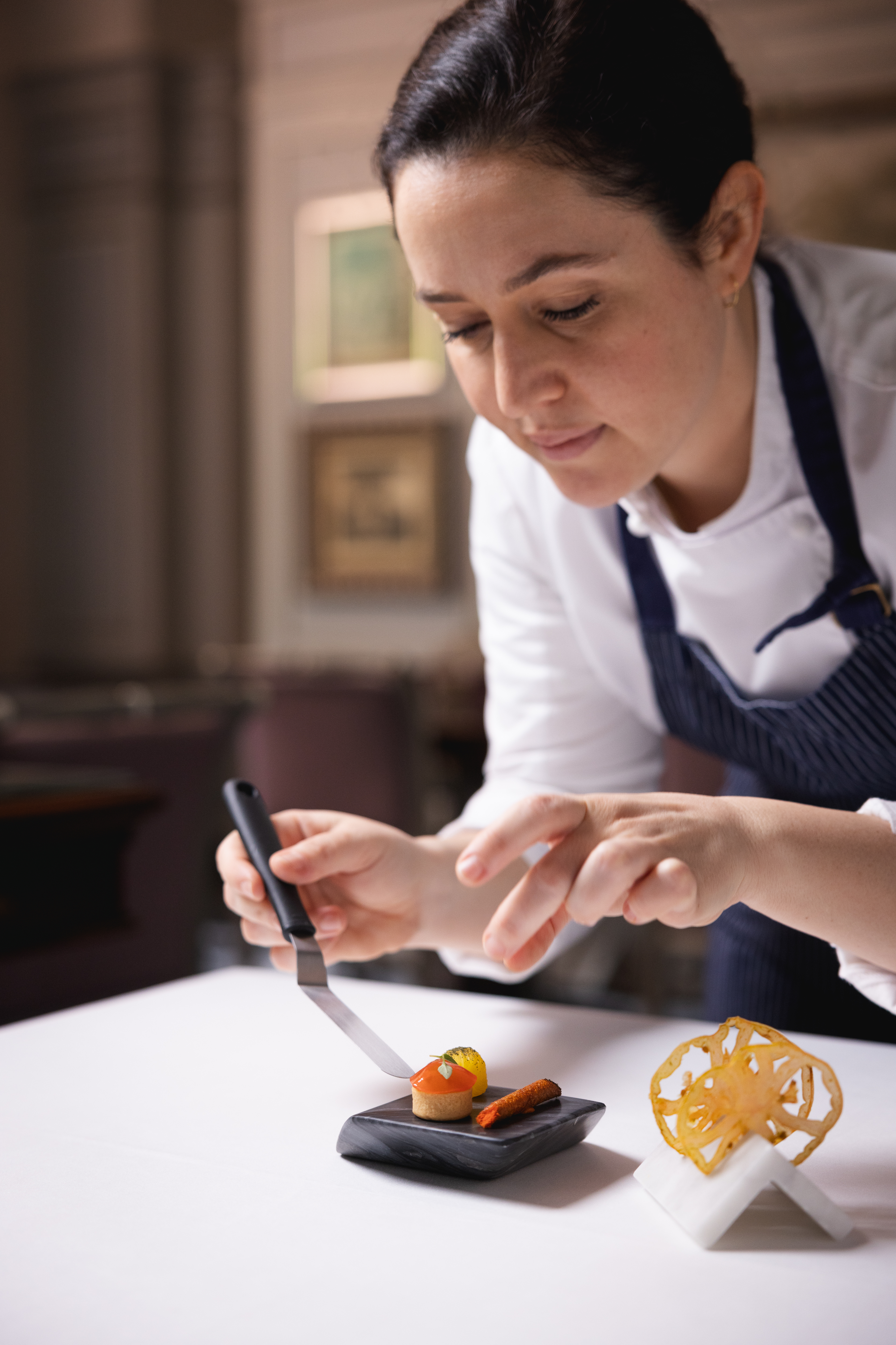woman preparing a dish