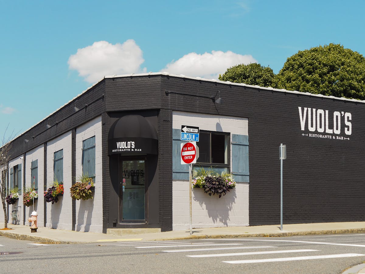 The exterior of the Vuolo's restaurant, Italian restaurant in Winthrop, Massachusetts