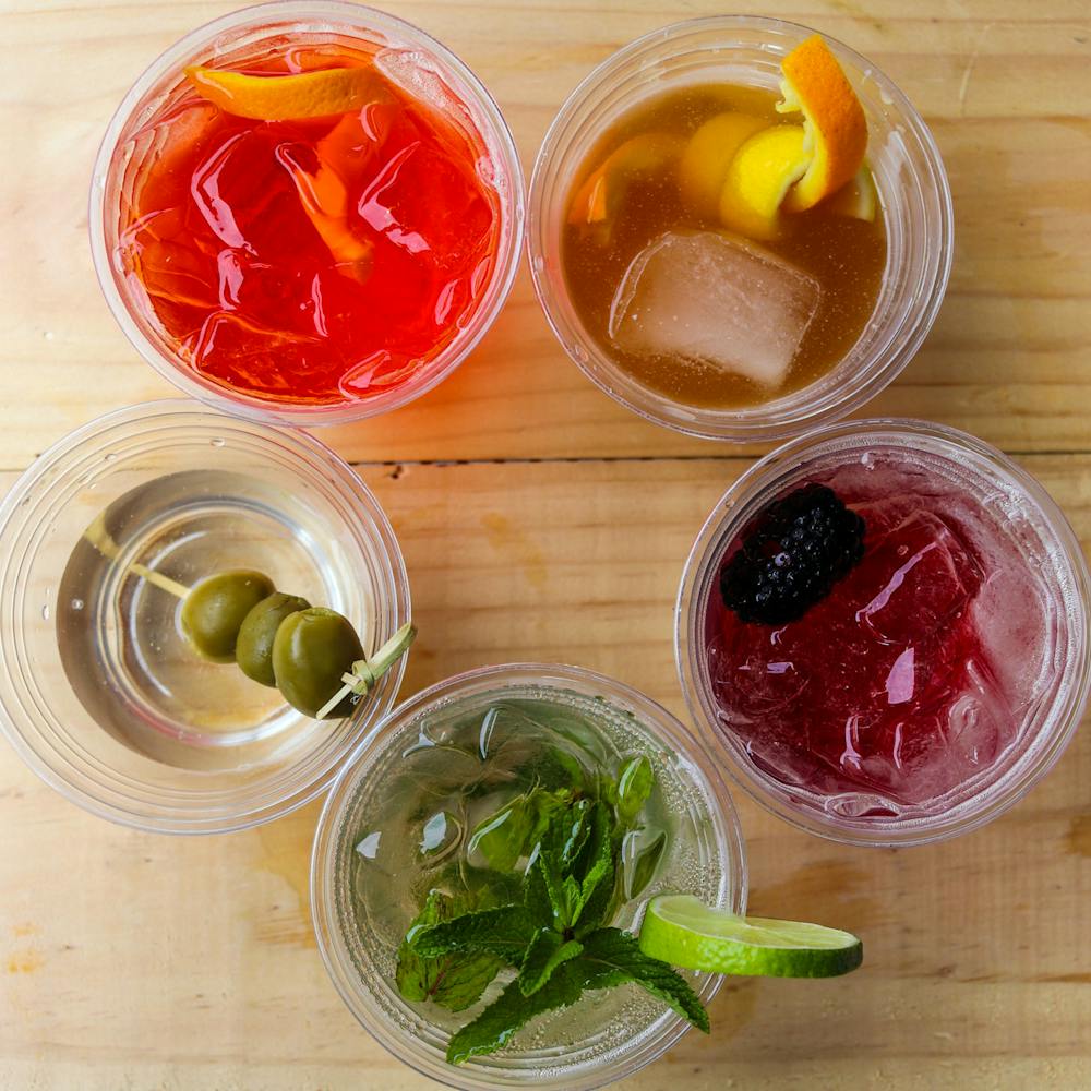 a close up of food on a table