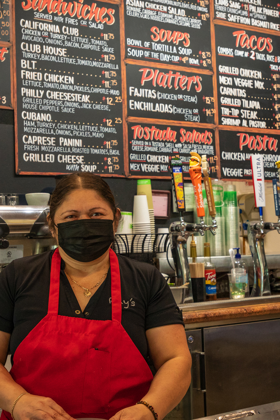 a person with a mask