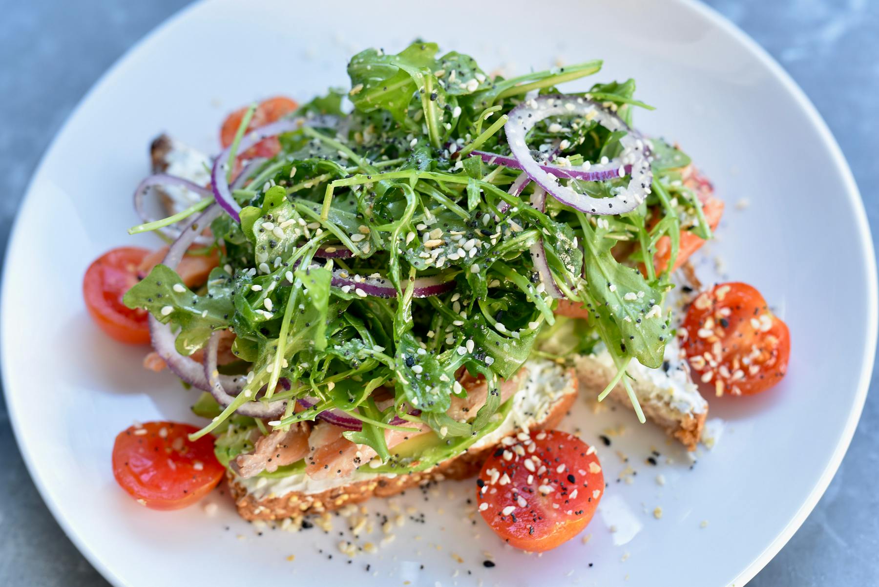 a plate of food on a table