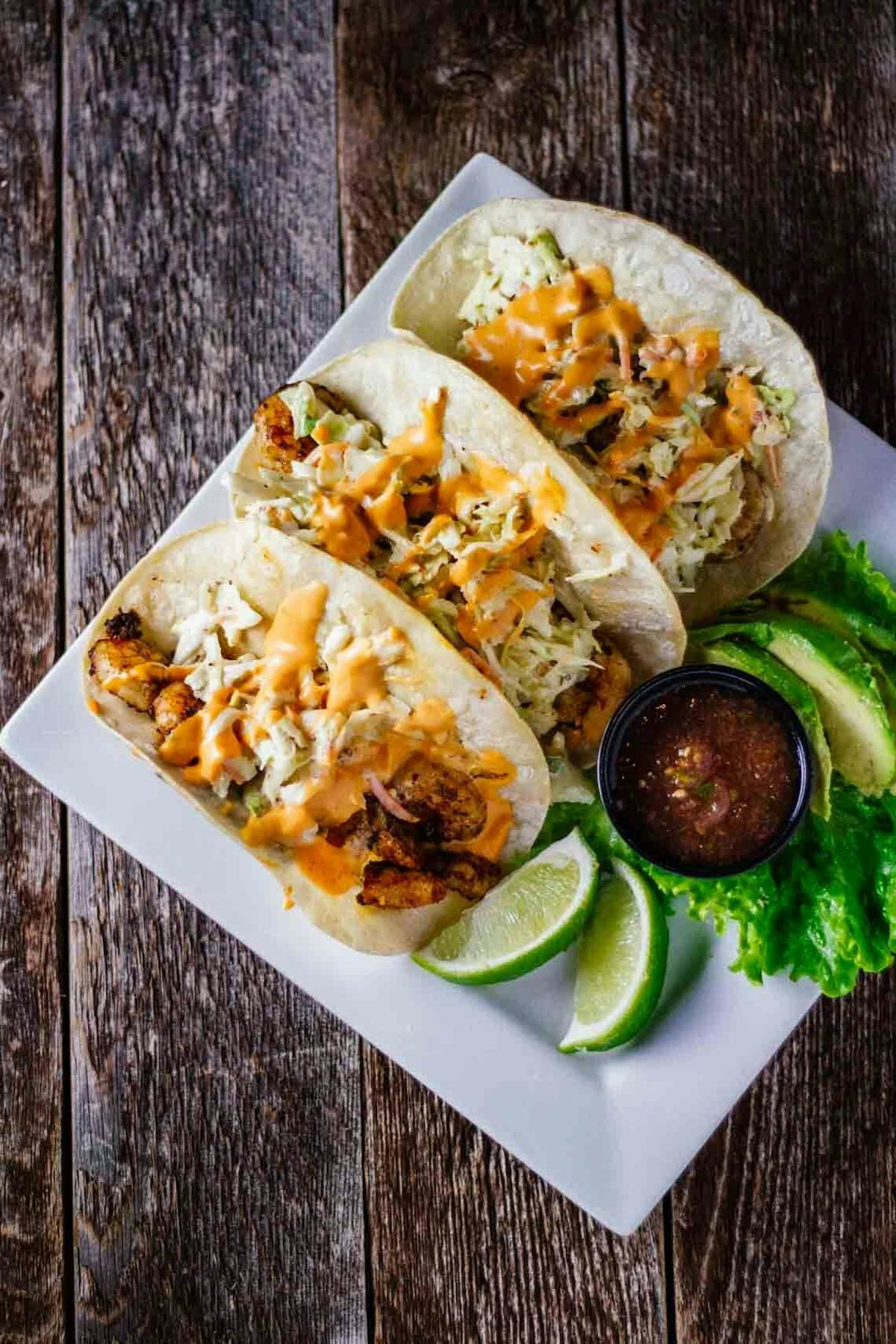 a plate of food on a table