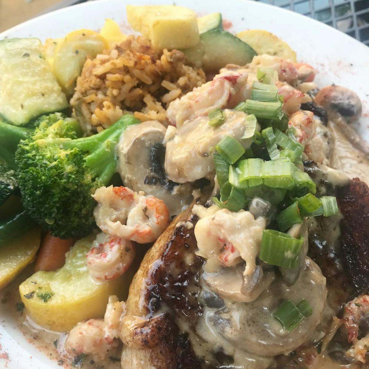 a close up of a plate of food with broccoli