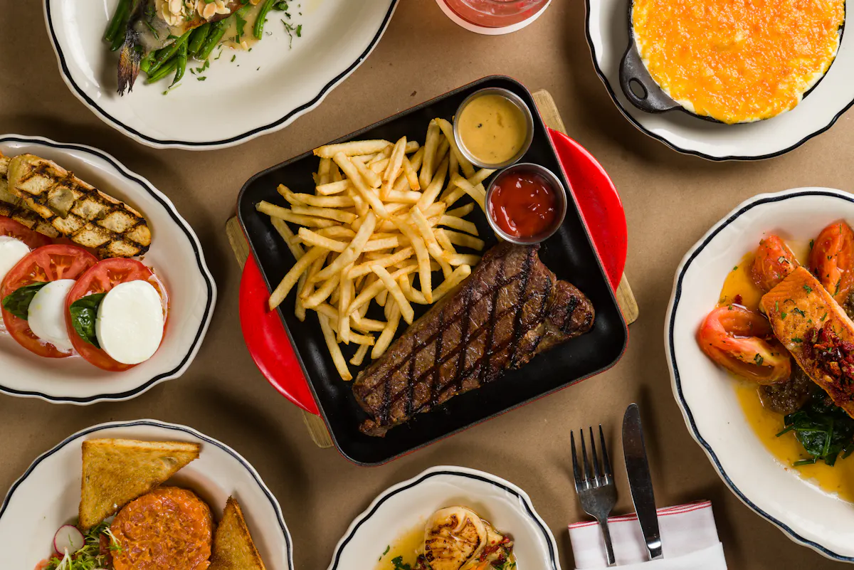 a bunch of food on a plate