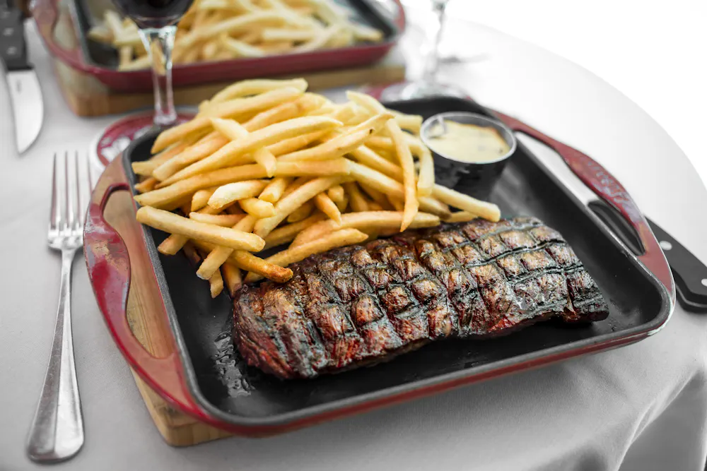 a plate of food on a table