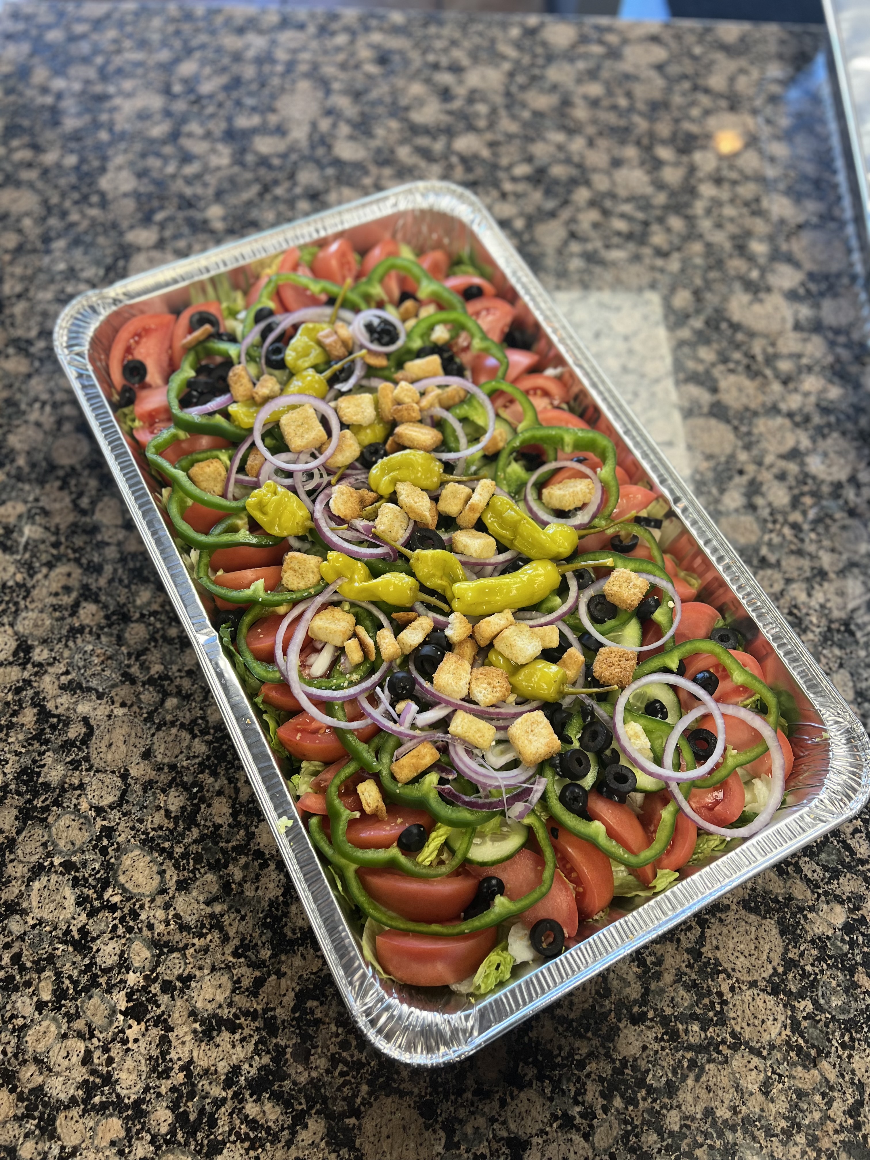 a tray of food