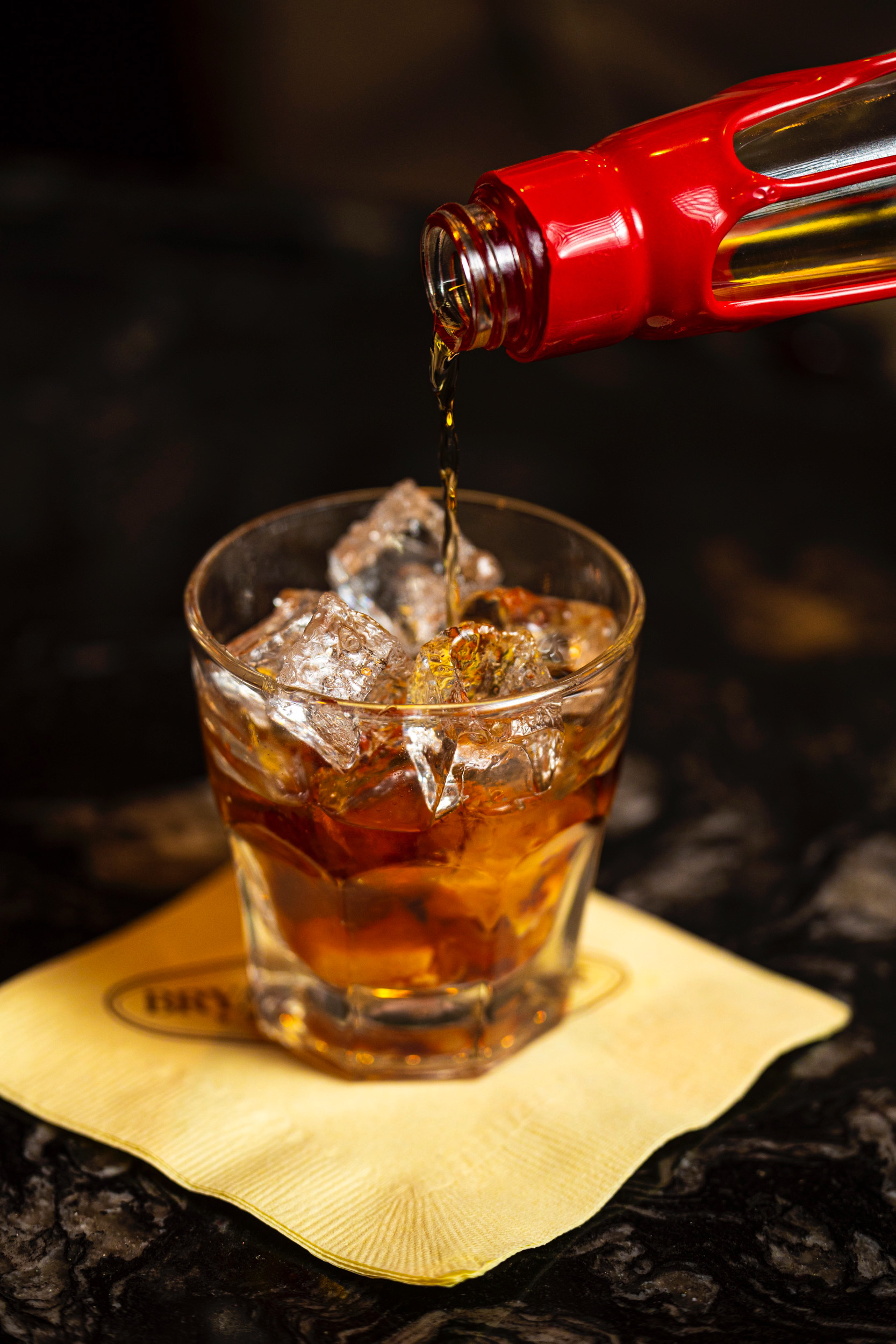 whiskey being poured