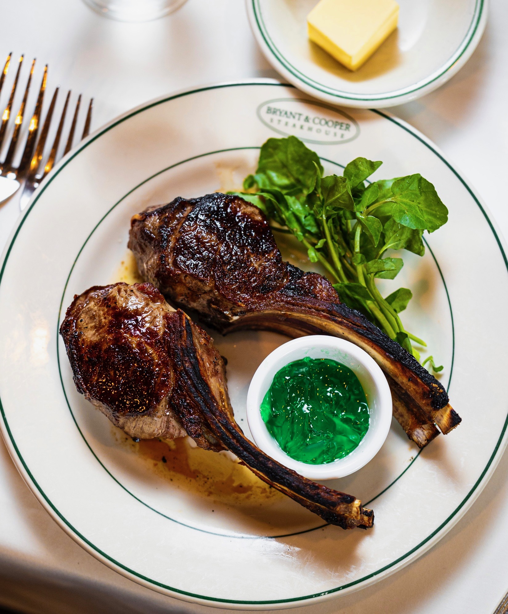 lamb chops on a plate