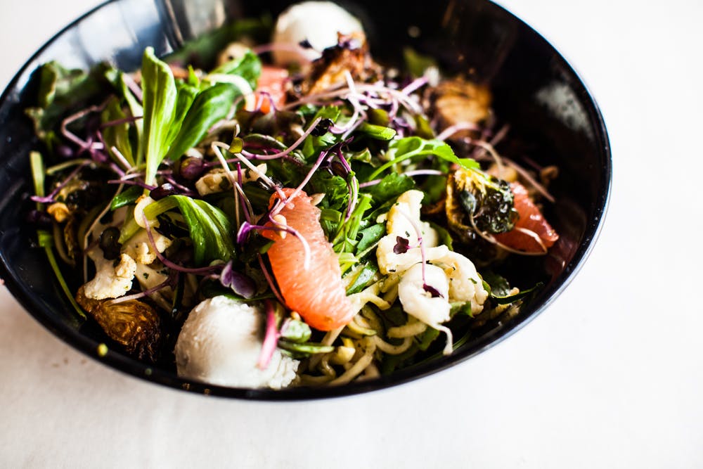 a bowl of food on a plate