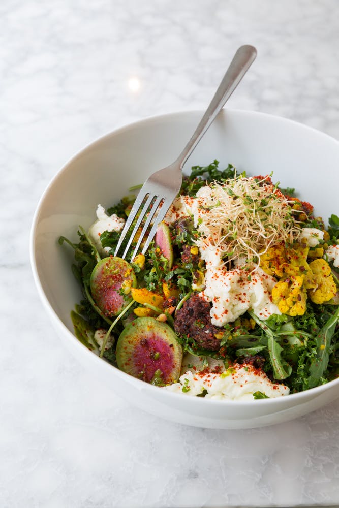 a bowl of food on a plate