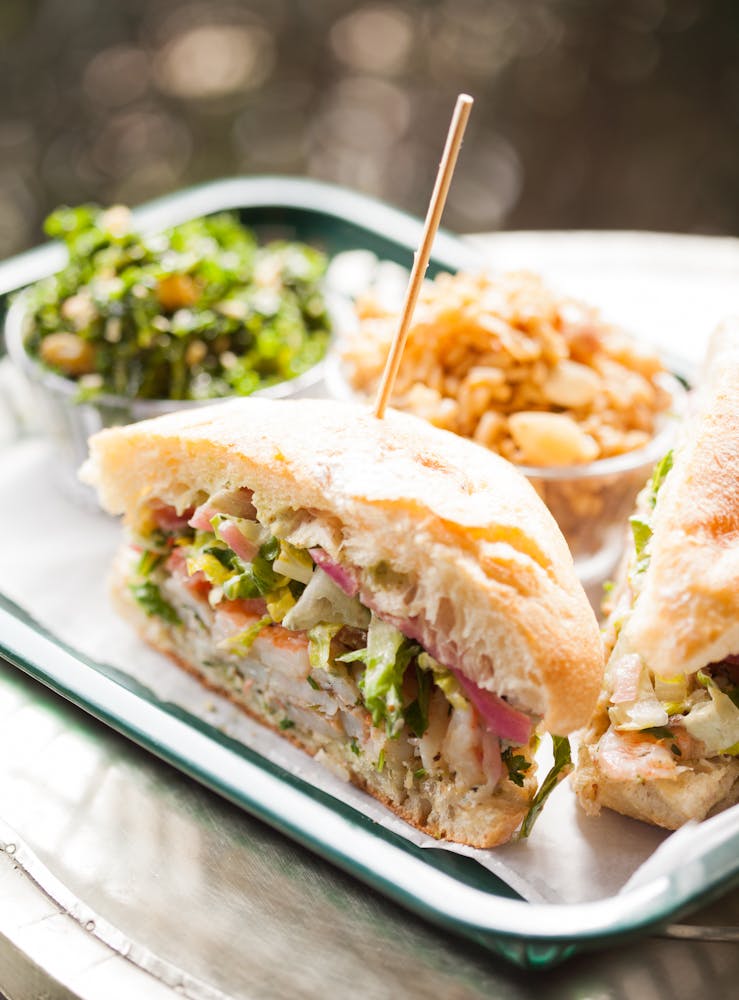 a plate of food on a table