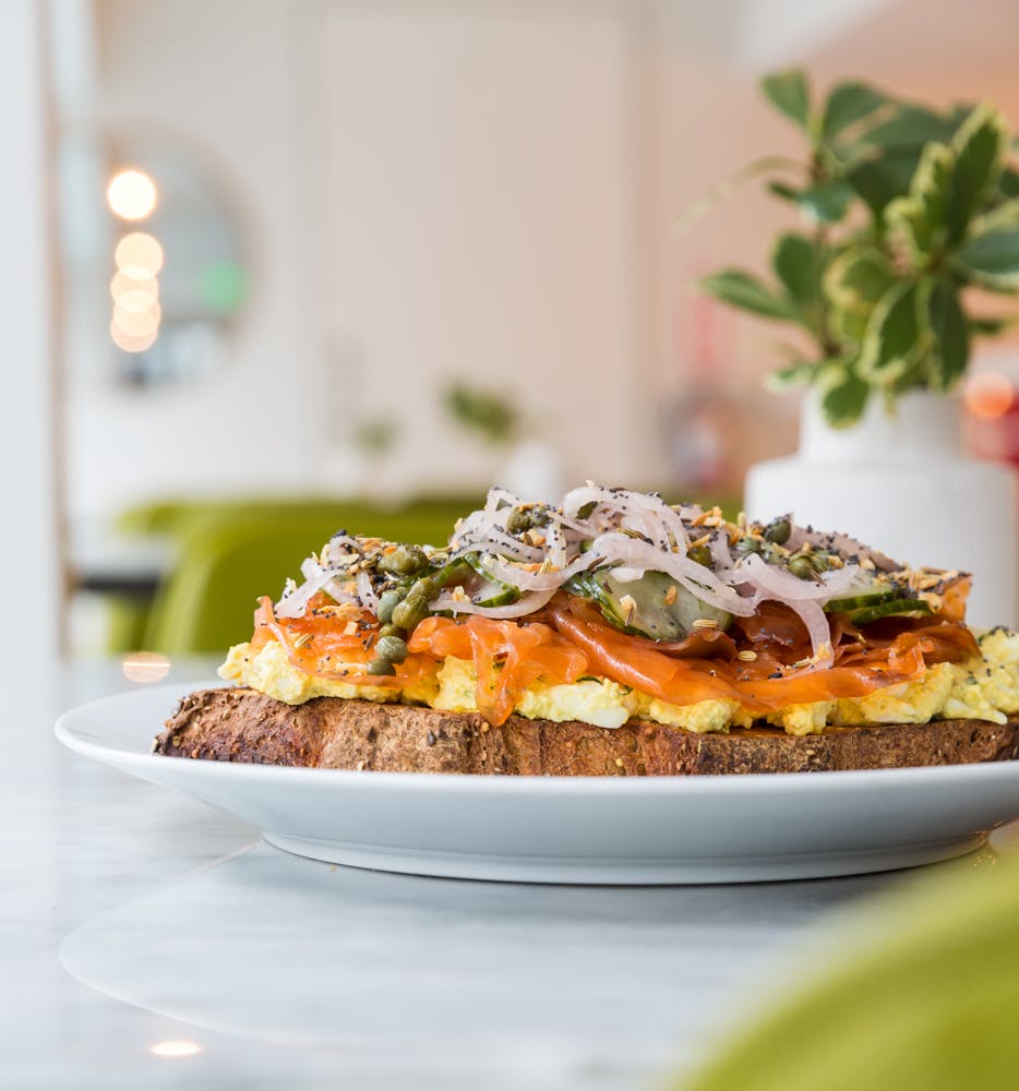 a plate of food on a table